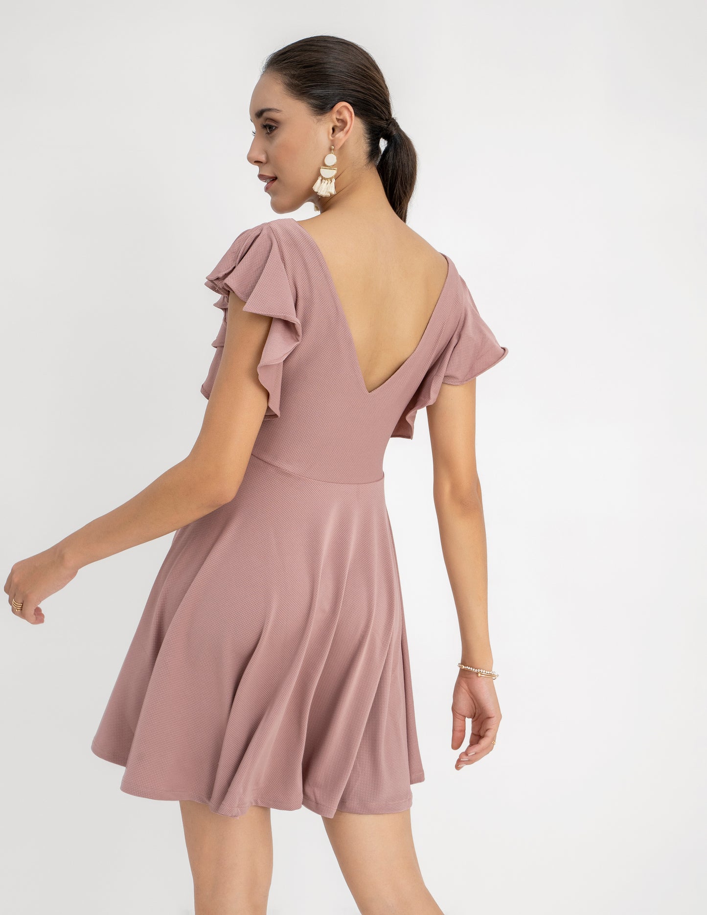 CRAYONIC CUT-OUT SKATER DRESS